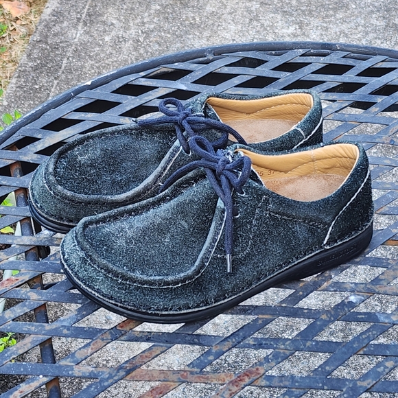 Birkenstock Shoes - Birkenstock Pasadena‎ Black Suede Lace Up Moc Toe Shoes Women’s 37 / US 6